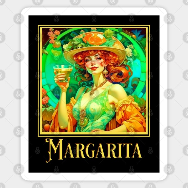 Margarita Art Nouveau Sticker by HolidayBug
